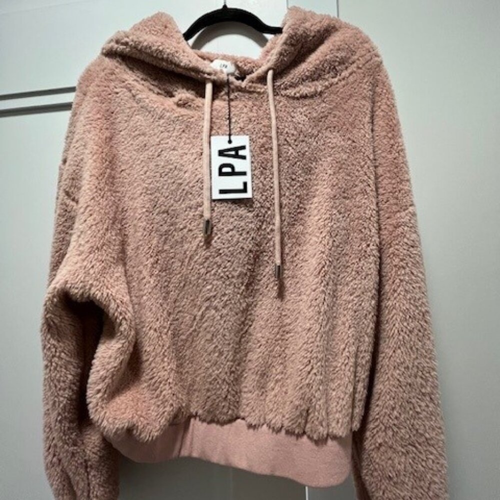 LPA Pink Sherpa Hoodie